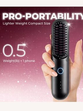 NWT Tymo Porta Portable Hair Straightening Iron- Black